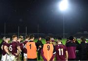 7 November 2020; Westmeath manager Jack Cooney speaks to his players following the Leinster GAA Football Senior Championship Quarter-Final match between Dublin and Westmeath at MW Hire O'Moore Park in Portlaoise, Laois. Photo by David Fitzgerald/Sportsfile