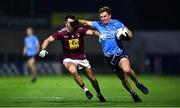 7 November 2020; Ciarán Kilkenny of Dublin in action against David Lynch of Westmeath during the Leinster GAA Football Senior Championship Quarter-Final match between Dublin and Westmeath at MW Hire O'Moore Park in Portlaoise, Laois. Photo by David Fitzgerald/Sportsfile