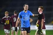 7 November 2020; Brian Fenton of Dublin with Ronan Wallace of Westmeath following the Leinster GAA Football Senior Championship Quarter-Final match between Dublin and Westmeath at MW Hire O'Moore Park in Portlaoise, Laois. Photo by David Fitzgerald/Sportsfile