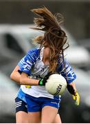 7 November 2020; Katie Murray of Waterford in action against Martha Byrne of Dublin during the TG4 All-Ireland Senior Ladies Football Championship Round 2 match between Dublin and Waterford at Baltinglass GAA Club in Baltinglass, Wicklow. Photo by Stephen McCarthy/Sportsfile