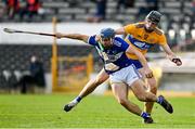 7 November 2020; Lee Cleere of Laois is tackled by Cathal Malone of Clare during the GAA Hurling All-Ireland Senior Championship Qualifier Round 1 match between Clare and Laois at UPMC Nowlan Park in Kilkenny. Photo by Brendan Moran/Sportsfile