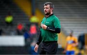 7 November 2020; Referee Thomas Walsh during the GAA Hurling All-Ireland Senior Championship Qualifier Round 1 match between Clare and Laois at UPMC Nowlan Park in Kilkenny. Photo by Brendan Moran/Sportsfile