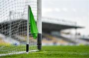 7 November 2020; A flag for signalling a goal is seen next to a goalpost prior to the GAA Hurling All-Ireland Senior Championship Qualifier Round 1 match between Clare and Laois at UPMC Nowlan Park in Kilkenny. Photo by Brendan Moran/Sportsfile