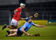 7 November 2020; Conor Burke of Dublin in action against Shane Kingston of Cork during the GAA Hurling All-Ireland Senior Championship Qualifier Round 1 match between Dublin and Cork at Semple Stadium in Thurles, Tipperary. Photo by Ray McManus/Sportsfile