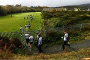 8 November 2020; Wicklow players warm-up before the Leinster GAA Football Senior Championship Quarter-Final match between Wicklow and Meath at the County Grounds in Aughrim, Wicklow. Photo by Matt Browne/Sportsfile