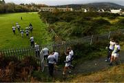 8 November 2020; Wicklow players warm-up before the Leinster GAA Football Senior Championship Quarter-Final match between Wicklow and Meath at the County Grounds in Aughrim, Wicklow. Photo by Matt Browne/Sportsfile