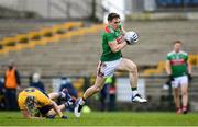 8 November 2020; Patrick Durcan of Mayo breaks the tackle by Cathal Compton of Roscommon during the Connacht GAA Football Senior Championship Semi-Final match between Roscommon and Mayo at Dr Hyde Park in Roscommon. Photo by Ramsey Cardy/Sportsfile