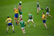 8 November 2020; Enda Smith of Roscommon in action against Aidan O'Shea of Mayo during the Connacht GAA Football Senior Championship Semi-Final match between Roscommon and Mayo at Dr Hyde Park in Roscommon. Photo by Ramsey Cardy/Sportsfile