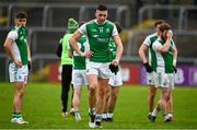 8 November 2020; Fermanagh players, including, Jonny Cassidy left, and Stephen McGullion, centre, dejected following the Ulster GAA Football Senior Championship Quarter-Final match between Fermanagh and Down at Brewster Park in Enniskillen, Fermanagh. Photo by Sam Barnes/Sportsfile