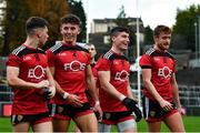 8 November 2020; Down players from left, Ceilium Doherty, Pierce Laverty, Daniel McGuinness and Liam Kerr leave the field following the Ulster GAA Football Senior Championship Quarter-Final match between Fermanagh and Down at Brewster Park in Enniskillen, Fermanagh. Photo by Sam Barnes/Sportsfile