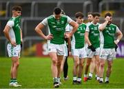 8 November 2020; Fermanagh players, from left, Jonny Cassidy, Stephen McGullion, Luke Flanagan, Sean Cassidy and Danny Teague dejected following the Ulster GAA Football Senior Championship Quarter-Final match between Fermanagh and Down at Brewster Park in Enniskillen, Fermanagh. Photo by Sam Barnes/Sportsfile