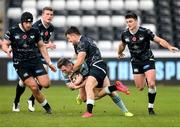 8 November 2020; Rory O'Loughlin of Leinster is tackled by Luke Morgan of Ospreys during the Guinness PRO14 match between Ospreys and Leinster at Liberty Stadium in Swansea, Wales. Photo by Chris Fairweather/Sportsfile