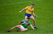 8 November 2020; Aidan O'Shea of Mayo in action against Enda Smith of Roscommon during the Connacht GAA Football Senior Championship Semi-Final match between Roscommon and Mayo at Dr Hyde Park in Roscommon. Photo by Ramsey Cardy/Sportsfile