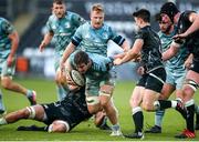 8 November 2020; Scott Penny of Leinster is tackled by Will Griffiths of Ospreys during the Guinness PRO14 match between Ospreys and Leinster at Liberty Stadium in Swansea, Wales. Photo by Chris Fairweather/Sportsfile