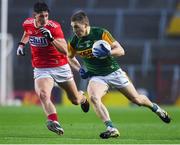 8 November 2020; Peter Crowley of Kerry in action against Paul Walsh of Cork during the Munster GAA Football Senior Championship Semi-Final match between Cork and Kerry at Páirc Uí Chaoimh in Cork. Photo by Brendan Moran/Sportsfile