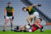 8 November 2020; Diarmuid O'Connor of Kerry is tackled by Maurice Shanley of Cork during the Munster GAA Football Senior Championship Semi-Final match between Cork and Kerry at Páirc Uí Chaoimh in Cork. Photo by Brendan Moran/Sportsfile