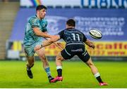 8 November 2020; Jimmy O’Brien of Leinster in action against Luke Morgan of Ospreys during the Guinness PRO14 match between Ospreys and Leinster at Liberty Stadium in Swansea, Wales. Photo by Aled Llywelyn/Sportsfile