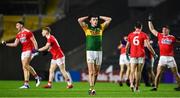 8 November 2020; A dejected Seán O’Shea after the final whistle of the Munster GAA Football Senior Championship Semi-Final match between Cork and Kerry at Páirc Uí Chaoimh in Cork. Photo by Brendan Moran/Sportsfile