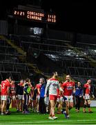 8 November 2020; Cork players Micheál Martin and Paul Kerrigan leave the pitch after victory over Kerry in the Munster GAA Football Senior Championship Semi-Final match between Cork and Kerry at Páirc Uí Chaoimh in Cork. Photo by Brendan Moran/Sportsfile