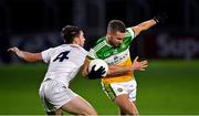 8 November 2020; Anton Sullivan of Offaly in action against Darragh Malone of Kildare during the Leinster GAA Football Senior Championship Quarter-Final match between Offaly and Kildare at MW Hire O'Moore Park in Portlaoise, Laois. Photo by Piaras Ó Mídheach/Sportsfile