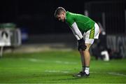8 November 2020; Paddy Dunican of Offaly dejected after the Leinster GAA Football Senior Championship Quarter-Final match between Offaly and Kildare at MW Hire O'Moore Park in Portlaoise, Laois. Photo by Piaras Ó Mídheach/Sportsfile