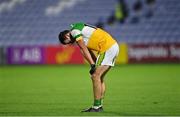 8 November 2020; Colm Doyle of Offaly dejected after the Leinster GAA Football Senior Championship Quarter-Final match between Offaly and Kildare at MW Hire O'Moore Park in Portlaoise, Laois. Photo by Piaras Ó Mídheach/Sportsfile