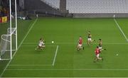 8 November 2020; Micheál Martin of Cork saves a goalbound shot by Brian Ó Beaglaíoch of Kerry during the Munster GAA Football Senior Championship Semi-Final match between Cork and Kerry at Páirc Uí Chaoimh in Cork. Photo by Brendan Moran/Sportsfile