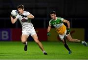 8 November 2020; Kevin Feely of Kildare in action against Ruairí McNamee of Offaly during the Leinster GAA Football Senior Championship Quarter-Final match between Offaly and Kildare at MW Hire O'Moore Park in Portlaoise, Laois. Photo by Piaras Ó Mídheach/Sportsfile