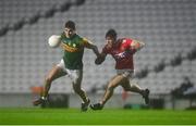 8 November 2020; Seán O’Shea of Kerry in action against Tadhg Corkery of Cork during the Munster GAA Football Senior Championship Semi-Final match between Cork and Kerry at Páirc Uí Chaoimh in Cork. Photo by Eóin Noonan/Sportsfile