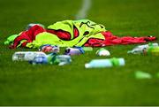 7 November 2020; Bibs and water bottles prior to the TG4 All-Ireland Senior Ladies Football Championship Round 2 match between Cork and Kerry at Austin Stack Park in Tralee, Kerry. Photo by Eóin Noonan/Sportsfile