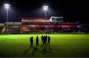 9 November 2020; Shamrock Rovers players walk the pitch prior to their SSE Airtricity League Premier Division match against Shelbourne at Tolka Park in Dublin. Photo by Seb Daly/Sportsfile