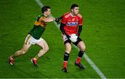 8 November 2020; Luke Connolly of Cork in action against Paul Murphy of Kerry during the Munster GAA Football Senior Championship Semi-Final match between Cork and Kerry at Páirc Uí Chaoimh in Cork. Photo by Brendan Moran/Sportsfile