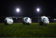 9 November 2020; A detailed view of footballs prior to the SSE Airtricity League Premier Division match between Finn Harps and Waterford at Finn Park in Ballybofey, Donegal. Photo by Harry Murphy/Sportsfile