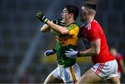 8 November 2020; Tony Brosnan of Kerry is tackled by Kevin Flahive of Cork during the Munster GAA Football Senior Championship Semi-Final match between Cork and Kerry at Páirc Uí Chaoimh in Cork. Photo by Brendan Moran/Sportsfile