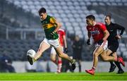 8 November 2020; Brian Ó Beaglaíoch of Kerry in action against Sean Powter of Cork during the Munster GAA Football Senior Championship Semi-Final match between Cork and Kerry at Páirc Uí Chaoimh in Cork. Photo by Brendan Moran/Sportsfile