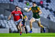 8 November 2020; Diarmuid O'Connor of Kerry in action against Mattie Taylor of Cork during the Munster GAA Football Senior Championship Semi-Final match between Cork and Kerry at Páirc Uí Chaoimh in Cork. Photo by Brendan Moran/Sportsfile