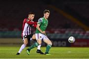 9 November 2020; Cory Galvin of Cork City in action against Jack Malone of Derry City during the SSE Airtricity League Premier Division match between Cork City and Derry City at Turners Cross in Cork. Photo by Eóin Noonan/Sportsfile