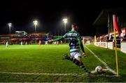 9 November 2020; Jack Byrne of Shamrock Rovers takes a corner kick during the SSE Airtricity League Premier Division match between Shelbourne and Shamrock Rovers at Tolka Park in Dublin. Photo by Seb Daly/Sportsfile