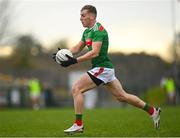 8 November 2020; Eoghan McLaughlin of Mayo during the Connacht GAA Football Senior Championship Semi-Final match between Roscommon and Mayo at Dr Hyde Park in Roscommon. Photo by Harry Murphy/Sportsfile