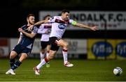 9 November 2020; Brian Gartland of Dundalk in action against David Cawley of Sligo Rovers during the SSE Airtricity League Premier Division match between Dundalk and Sligo Rovers at Oriel Park in Dundalk, Louth. Photo by Sam Barnes/Sportsfile