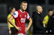 9 November 2020; Jamie Lennon of St Patrick's Athletic leaves the field dejected after the SSE Airtricity League Premier Division match between St Patrick's Athletic and Bohemians at Richmond Park in Dublin. Photo by Piaras Ó Mídheach/Sportsfile