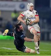 9 November 2020; Michael Lowry of Ulster in action against Ryan Wilson of Glasgow Warriors during the Guinness PRO14 match between Ulster and Glasgow Warriors at the Kingspan Stadium in Belfast. Photo by Ramsey Cardy/Sportsfile