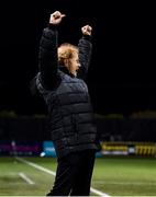 9 November 2020; Sligo Rovers manager Liam Buckley celebrates at the final whistle following his side's victory in the SSE Airtricity League Premier Division match between Dundalk and Sligo Rovers at Oriel Park in Dundalk, Louth. Photo by Sam Barnes/Sportsfile