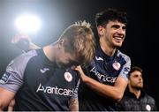 9 November 2020; Darragh Noone, right, and Jesse Devers of Sligo Rovers leave the field following their side's victory in the SSE Airtricity League Premier Division match between Dundalk and Sligo Rovers at Oriel Park in Dundalk, Louth. Photo by Sam Barnes/Sportsfile
