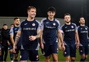 9 November 2020; Sligo Rover's first Goalscorer Jesse Devers, left, leaves the field with team-mates following his side's victory in the SSE Airtricity League Premier Division match between Dundalk and Sligo Rovers at Oriel Park in Dundalk, Louth. Photo by Sam Barnes/Sportsfile