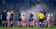 9 November 2020; Players from both teams at the final whistle of the Guinness PRO14 match between Ulster and Glasgow Warriors at the Kingspan Stadium in Belfast. Photo by Ramsey Cardy/Sportsfile