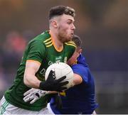 8 November 2020; Jordan Morris of Meath in action against Eoin Murtagh of Wicklow during the Leinster GAA Football Senior Championship Quarter-Final match between Wicklow and Meath at the County Grounds in Aughrim, Wicklow. Photo by Matt Browne/Sportsfile