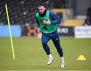 10 November 2020; Shane Duffy during a Republic of Ireland training session at The Hive in London, England. Photo by Stephen McCarthy/Sportsfile
