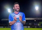 9 November 2020; Rafael Cretaro of Finn Harps celebrates  following the SSE Airtricity League Premier Division match between Finn Harps and Waterford at Finn Park in Ballybofey, Donegal. Photo by Harry Murphy/Sportsfile