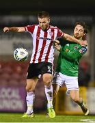 9 November 2020; Conor Clifford of Derry City is tackled by Dylan McGlade of Cork City during the SSE Airtricity League Premier Division match between Cork City and Derry City at Turners Cross in Cork. Photo by Eóin Noonan/Sportsfile